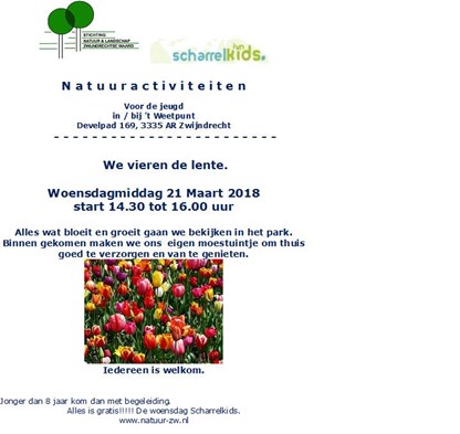 We vieren de lente.